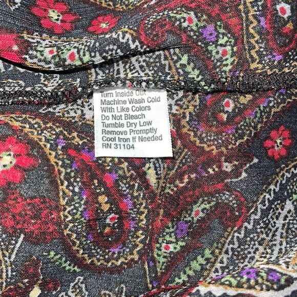 Kim Rogers Paisley Sheer Blouse - Size Small - Picture 4 of 7